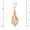Dimensional Pendant with 24 CZs. Certified 585 (14kt) Rose Gold, Rhodium Detailing. View 3