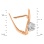 Rosebud-inspired 3.1mm Solitaire Diamond Earrings. Tested 585 (14K) Rose and White Gold. View 2