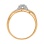 Ring Featuring 41 Diamonds. Tested 585 (14K) Rose and White Gold. View 4