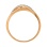Criss-cross Wavy Ring Featuring 12 Diamonds - Angle 4