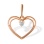 'A True Open Hearts' Pendant. Certified 585 (14kt) Rose Gold