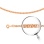 Nonna-link Solid Chain, Width 2.2mm. Certified 585 (14kt) Rose Gold, Diamond Cuts