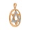 Star of David Pendant with a Full-cut Diamonds. Hypoallergenic 585 Rose Gold, Rhodium Detailing. View 2