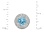 Blue Topaz Halo CZ Stud Earring-Scale