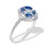 Sapphire Diamond White Gold Ring N/A