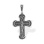 Men's Orthodox Prayer Cross 'Да воскреснет Бог'. Blackened Hypoallergenic Certified 925 Silver