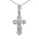 CZ Orthodox Cross Pendant for Her. View 2