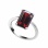 Metaphysical Garnet Ring. 585 (14kt) White Gold