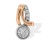 Daydream Pendant in 2-tone Gold with 6 Diamonds. Tested 585 (14K) Rose and White Gold