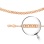 Double Rombo-link Solid Chain, Width 4.0mm. Certified 585 (14kt) Rose Gold, Diamond Cuts
