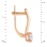 Height of Swarovski CZ Rose Gold Leverback Earrings