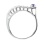 Designer Gallery Ring with Sapphire and Diamonds in 14K White Gold. View 2
