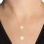 Necklace with 2 Mother-of-Pearl Quatrefoil Clovers. 585 (14kt) Yellow Gold, Vicenza Series. View 5