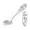 Sterling Silver Teaspoon 'Aquarius Zodiac'. January 21 - February 18