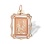 'Virgin of Sorrows - Seven Arrows' Icon Pendant. Certified 585 (14kt) Rose Gold, Transparent Enamel