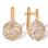 Earrings Featuring 66 Diamonds. Hypoallergenic 585 Rose Gold, Rhodium Detailing