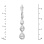 Height of 'Diamond Raindrops' Dangle Leverback Earrings