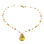 Sunny-hued Amber Teardrop Necklace