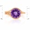 Nifty Ring with Amethyst Diameter 10mm. Hypoallergenic Cadmium-free 585 (14K) Rose Gold. View 2
