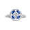 Sapphire Diamond White Gold Ring N/A. View 2