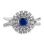 Cornflower Blue Sapphire and Diamond Ring. View 2