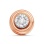 Diamond Button-shaped Slide Pendant. Certified 585 (14kt) Rose and White Gold