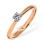 Natural 3.8mm Solitaire Engagement Ring. Hypoallergenic Cadmium-free 585 (14K) Rose Gold