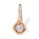 Diamond Cluster Pendant. Certified 585 (14kt) Rose and White Gold