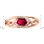 Width of Ruby Split Shank Ring with Diamonds