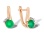 Round Green Onyx Rose Gold Earrings