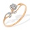 "Rosebud" Diamond Ring. 585 (14kt) Rose and White Gold