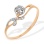 "Rosebud" Diamond Ring. 585 (14kt) Rose and White Gold