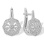 Renaissance Diamond Earrings. Tested 585 (14K) White Gold, Rhodium Finish