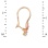 Height of butterfly-shaped children's earrings