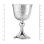 Height of Wine Shiny Silver Goblet with Floral Engraving