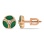 Emerald and Diamond Stud Earrings