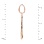 Rose gold pendant 'I Love Mom'. View 3