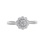 Raspberry diamond white gold engagement ring. View 2