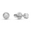 Water Lily-inspired Diamond Stud Earrings. 585 (14kt) White Gold, 7mm Long Posts, Screw Backs