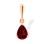 Pear-shaped Garnet Pendant. 585 (14kt) Rose Gold