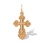 Small Guilloche Orthodox Cross 'Спаси и Сохрани'. Hypoallergenic Cadmium-free 585 (14K) Rose Gold