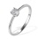 4.2mm Solitaire Engagement Ring of White Gold. Tested 585 (14K) White Gold, Rhodium Finish