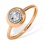 Persimmon-inspired Ring Featuring 16 Diamonds. Tested 585 (14K) Rose and White Gold