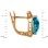 Blue Topaz Diamond Leverback Earrings. View 2