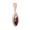 Marquise-shaped Garnet Pendant. 'Empress' Series, 585 Rose Gold. View 2