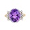 Oval-shaped Amethyst Cocktail Ring. View 2