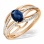 Gorgeous Ring Featuring Oval Sapphire and Diamonds. Hypoallergenic 585 Rose Gold, Rhodium Detailing