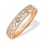 Chainlink-inspired Ring with Diamond Edges. Hypoallergenic Cadmium-free 585 (14K) Rose Gold