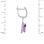 Teardrop Amethyst 585 White Gold Earring