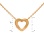 Gold Necklace with Sliding Heart Set with Diamond - Angle 6